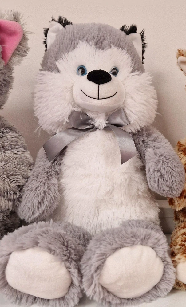 Velký plyšový Vlk / husky 55 cm