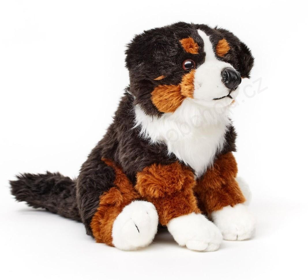 Plyšový pes bernský salašnický sedící 27 cm 