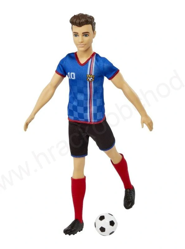 Barbie Fotbalová panenka-Ken v modrém dresu HCN15 