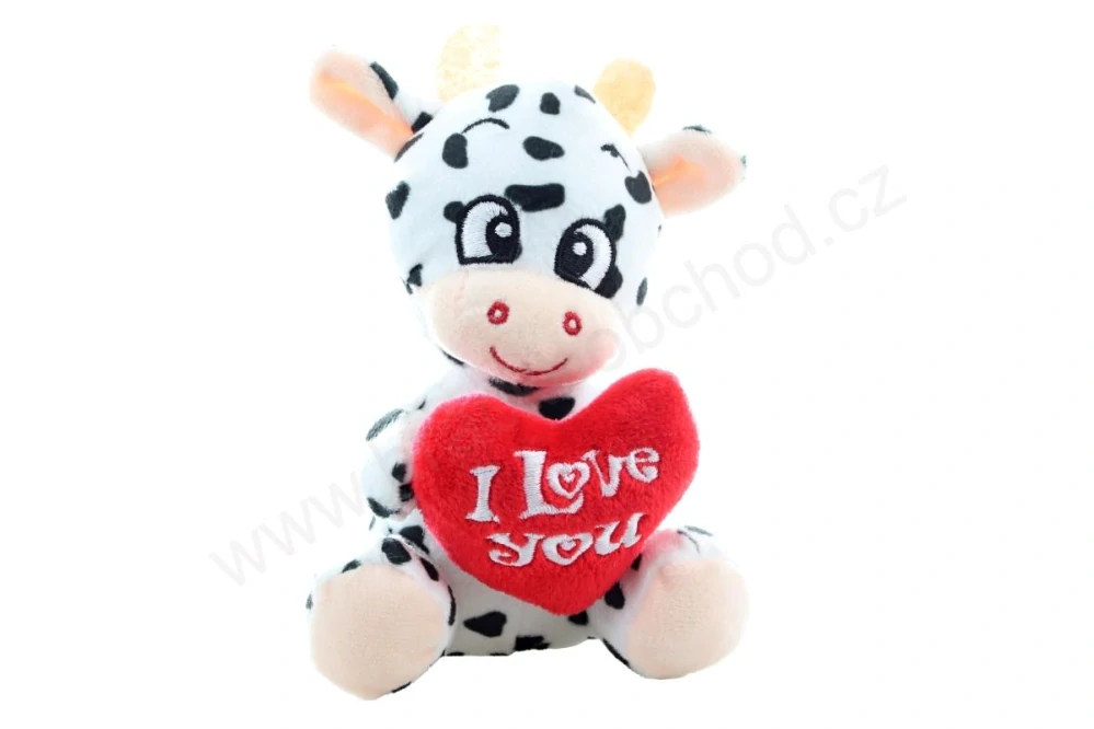 Plyšové zvířátko se srdcem, 14 cm