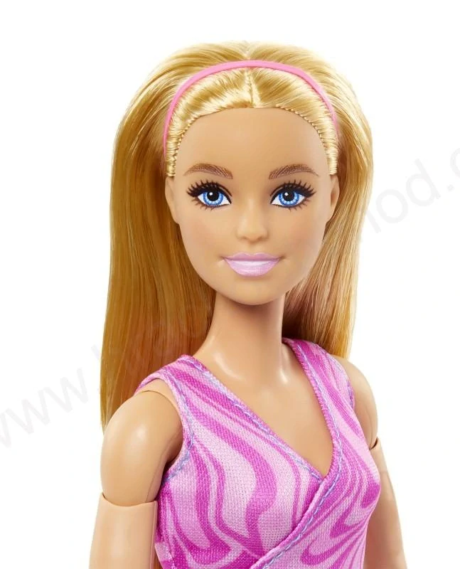Barbie V pohybu - Blondýnka s modrých legínách HRH27
