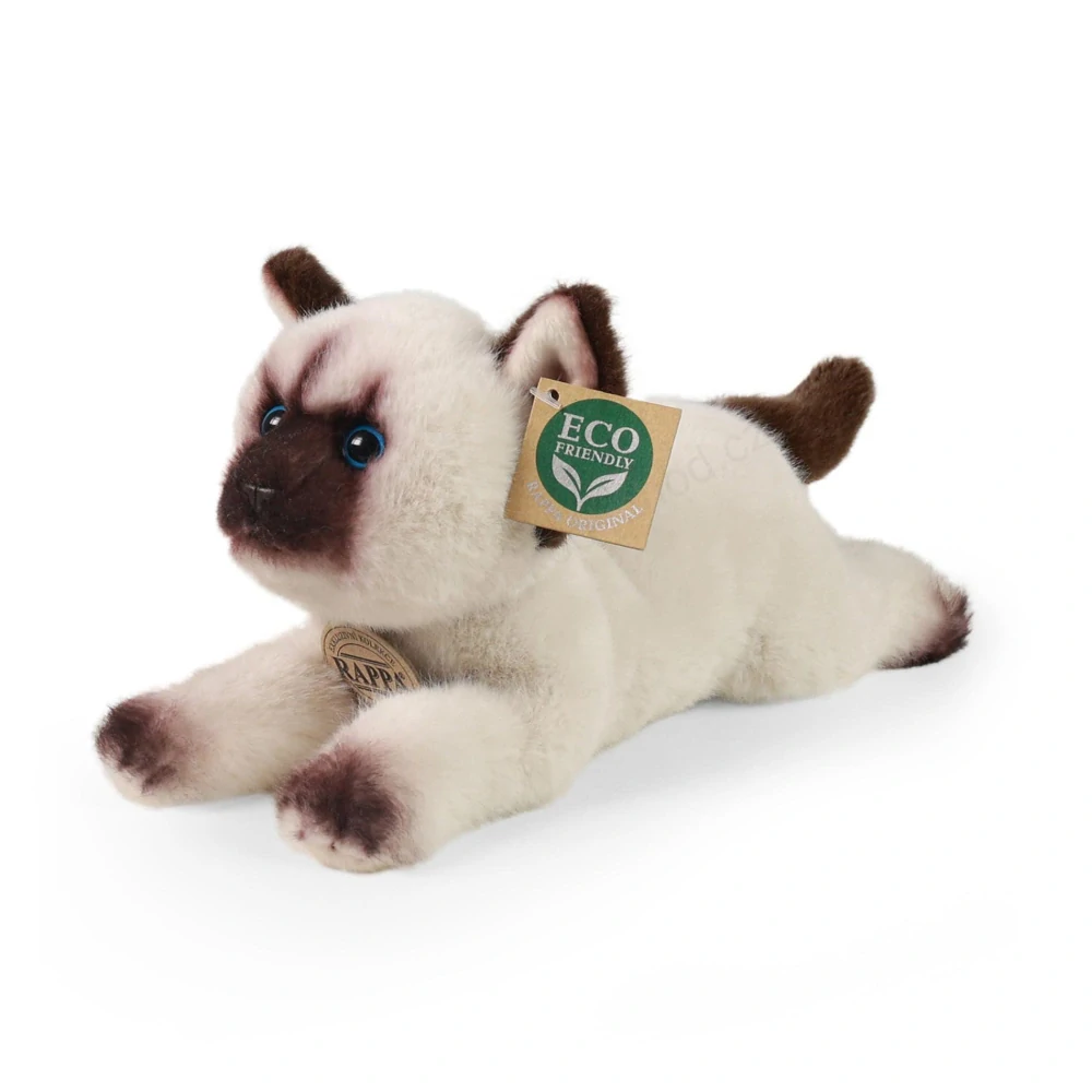 Plyšová kočka siamská / himalájská ležící 20 cm ECO