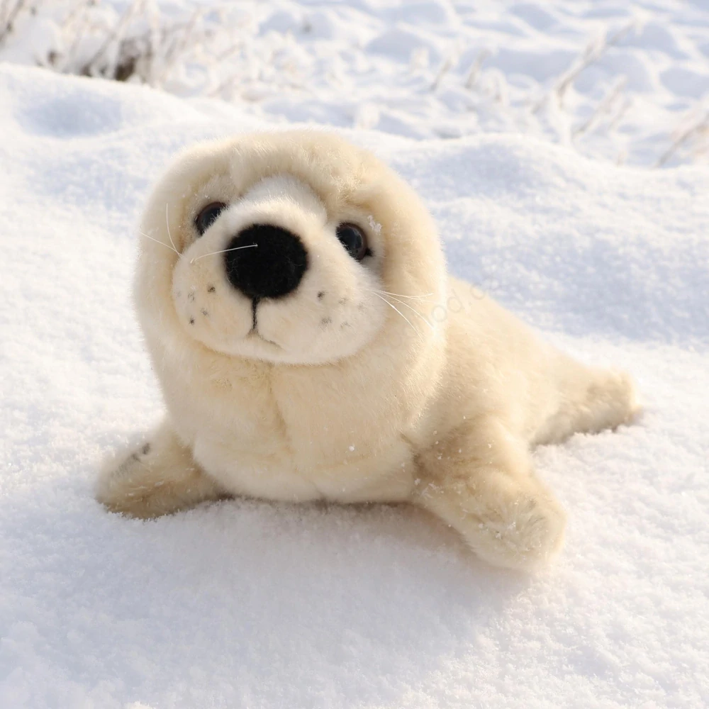 Plyšový tuleň bílý 32 cm ECO-FRIENDLY