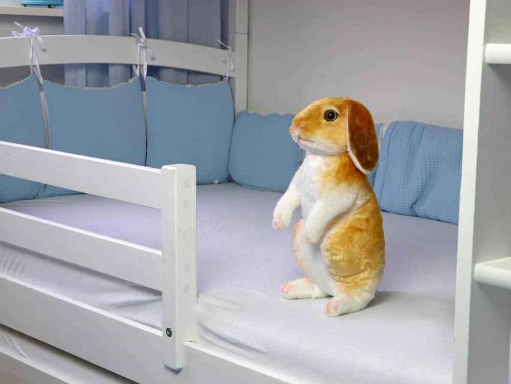 Plyšový králík 30 cm, hnědý, stojící