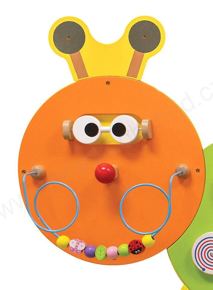 VIGA Dřevěná nástěnná hra - housenka