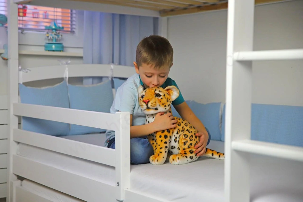 Plyšový leopard sedící 34 cm extra jemný