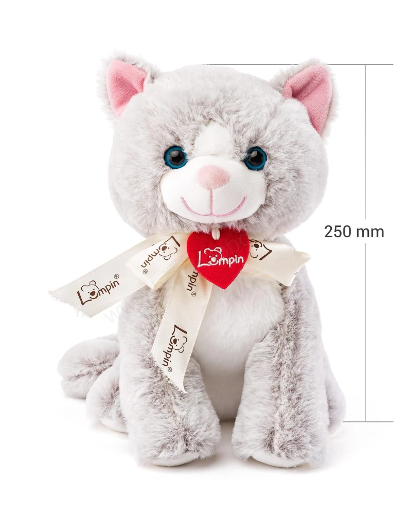 LUMPIN Plyšová Kočka Jacqueline světle šedá 25 cm