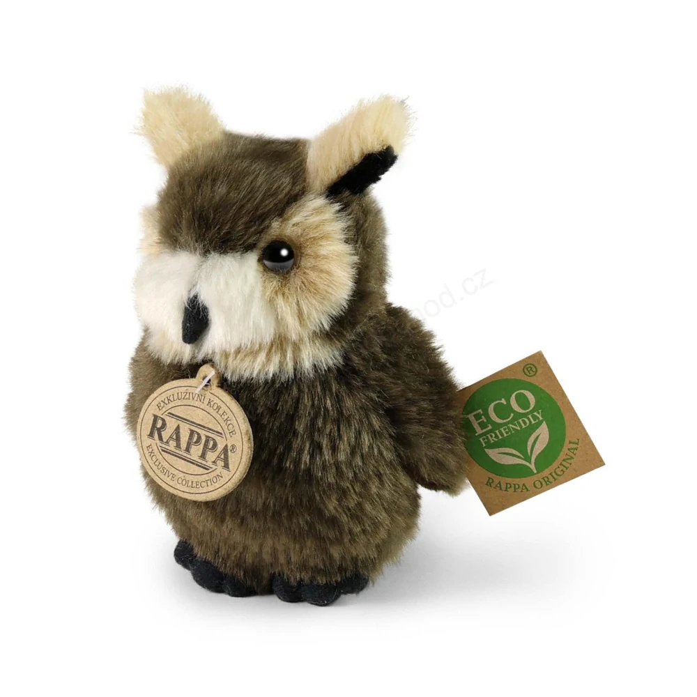 Plyšová sova / výr hnědý 13 cm ECO-FRIENDLY
