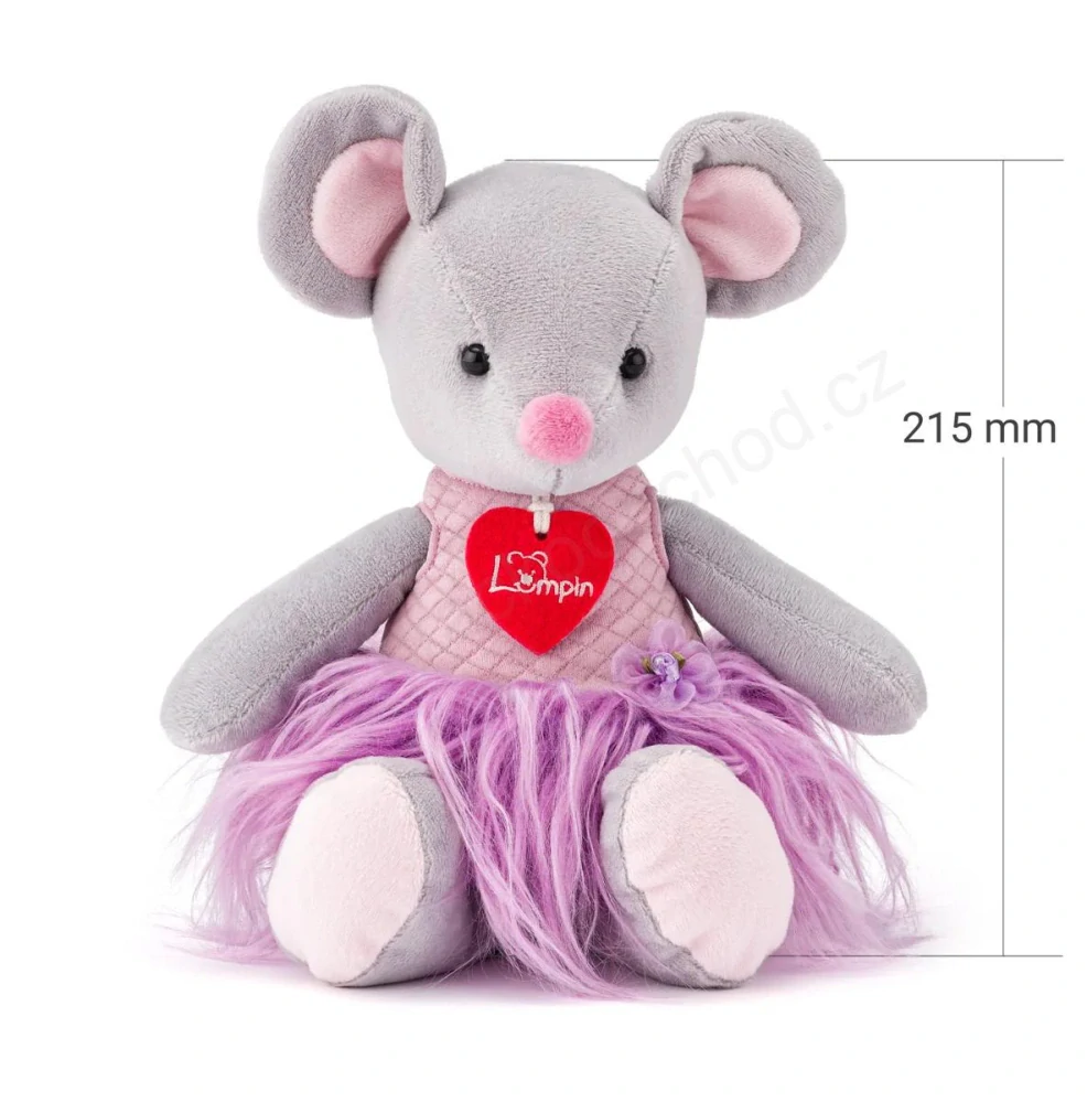LUMPIN Plyšová Myška Akiko v růžové sukýnce, 30 cm