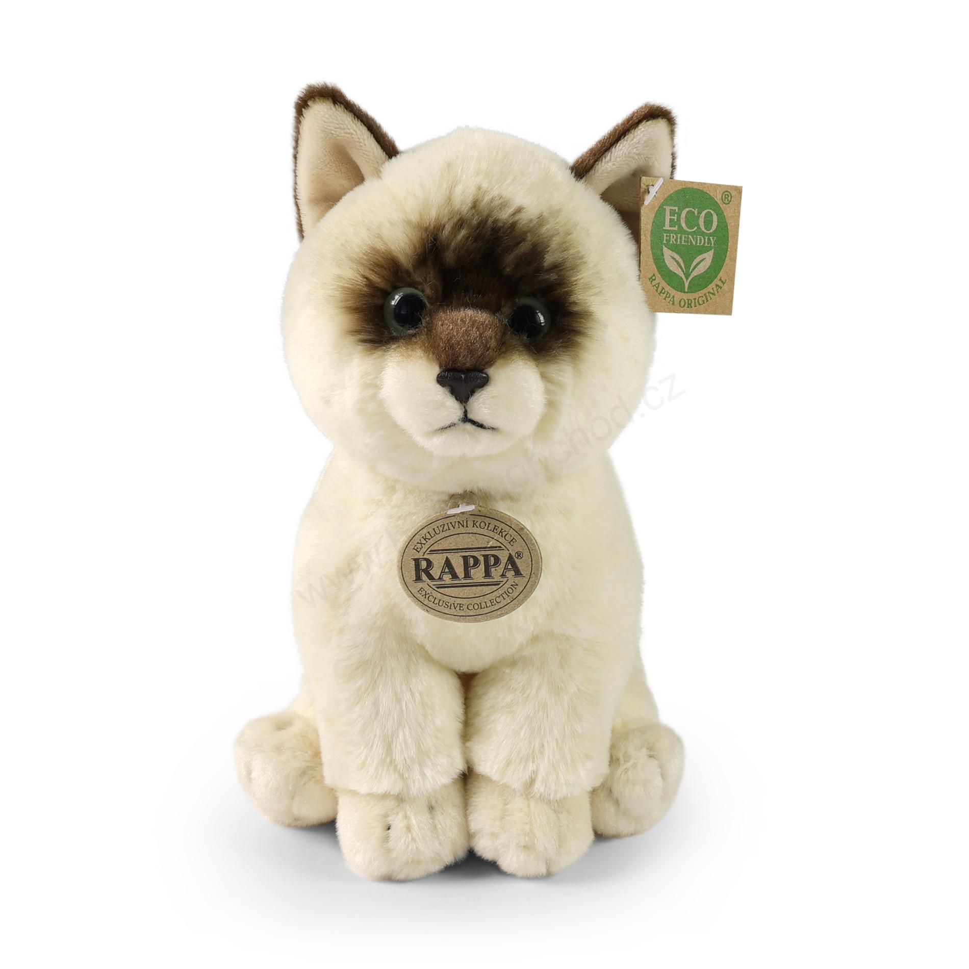 Plyšová kočka ragdoll / siamka sedící 23 cm ECO-FRIENDLY SOFT