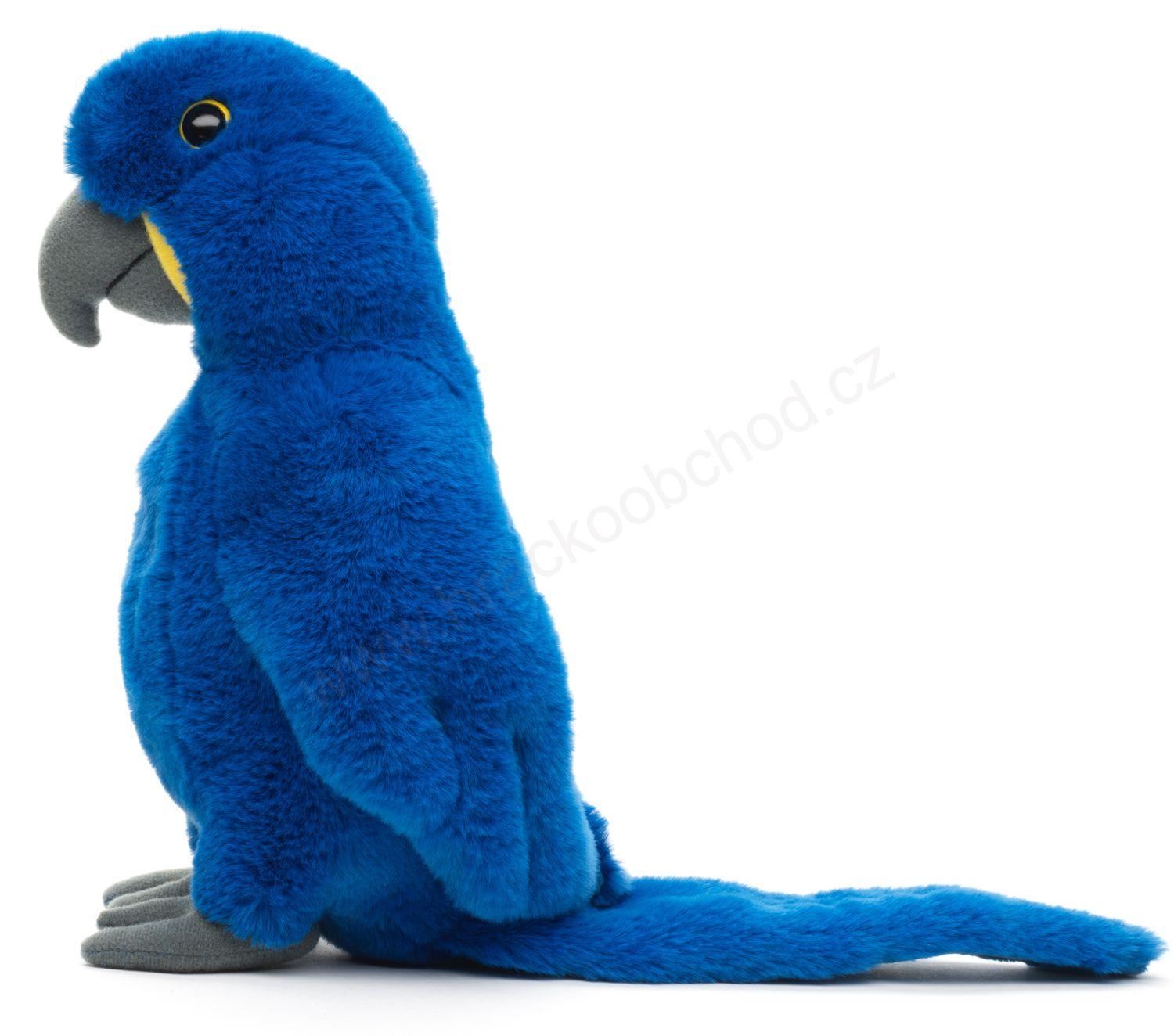 Plyšový papoušek modrý Ara Hyacintový 25 cm ECO-FRIENDLY