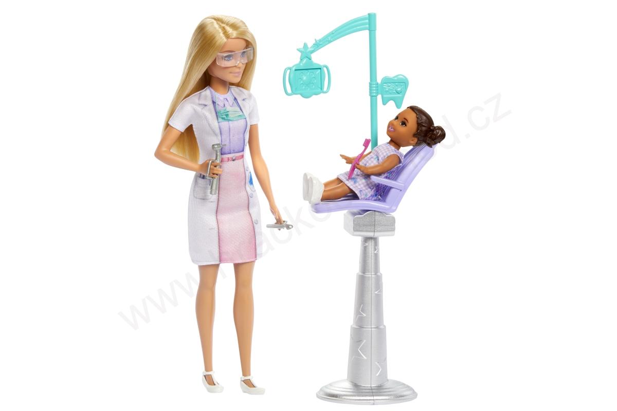 Barbie Povolání herní set s panenkou - doktorka zubařka blondýnka JCR74