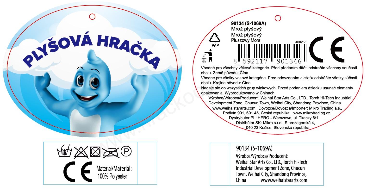 Plyšový mrož 40 cm 