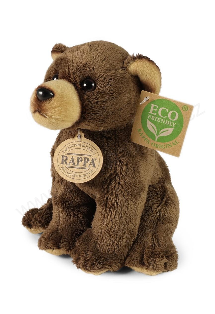 Plyšový medvěd hnědý sedící 15 cm ECO-FRIENDLY