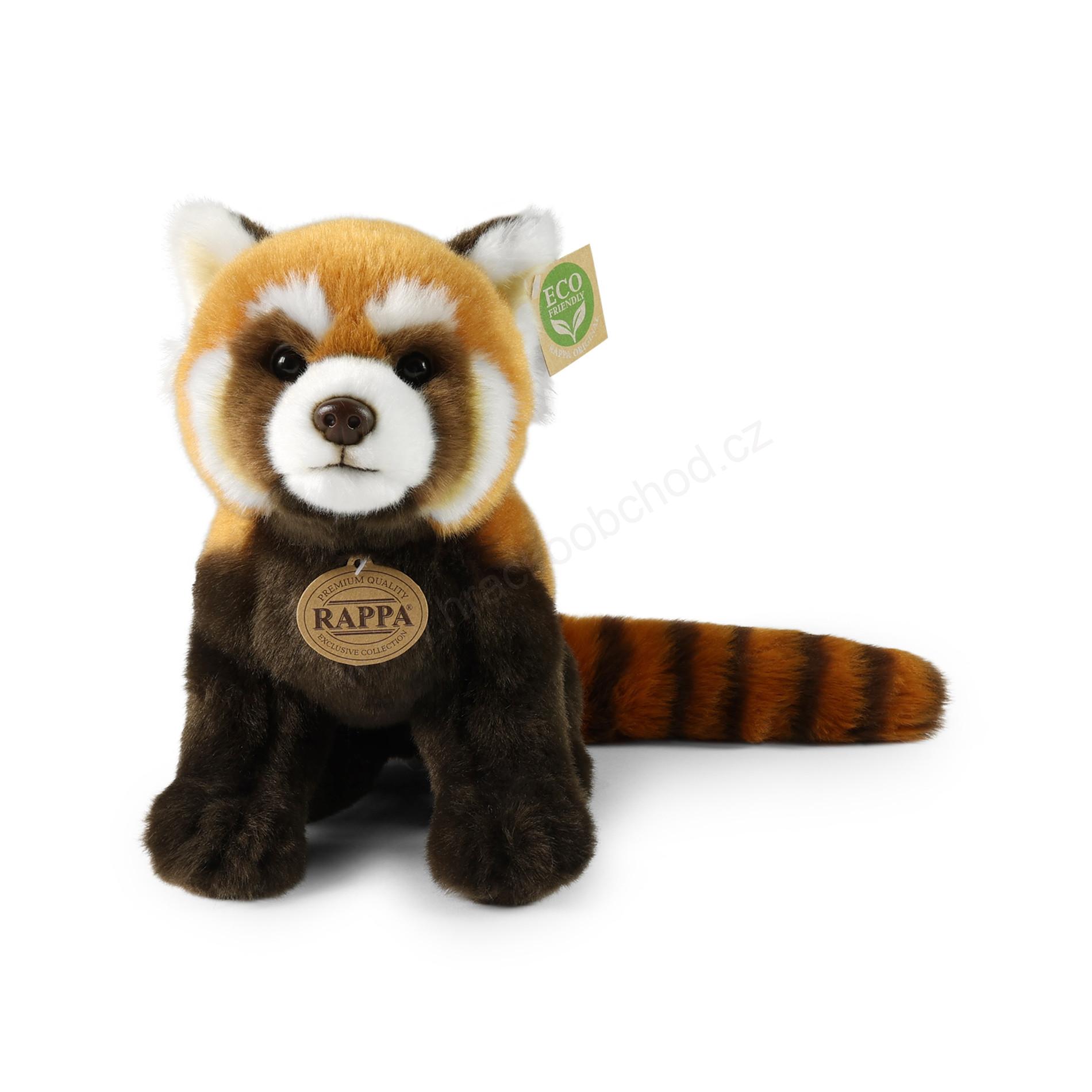 Plyšová panda červená sedící 28 cm ECO-FRIENDLY