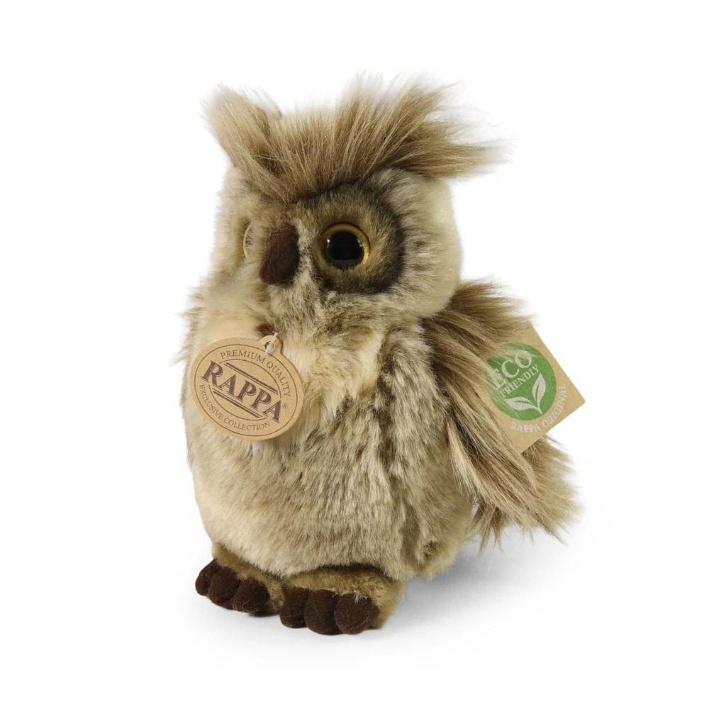 Plyšová sova / výr virginský 18 cm ECO-FRIENDLY