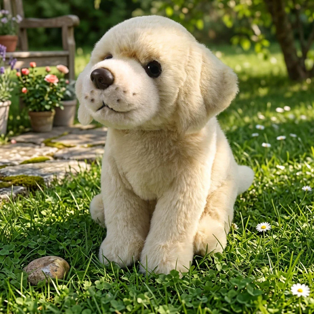 Plyšový pes retrívr / labrador sedící 23 cm ECO-FRIENDLY SOFT