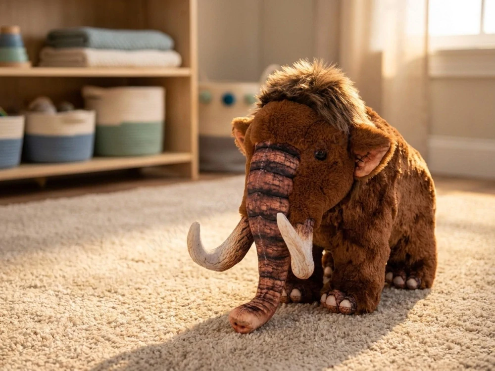 Mikro Trading Plyšový mamut 35 cm stojící
