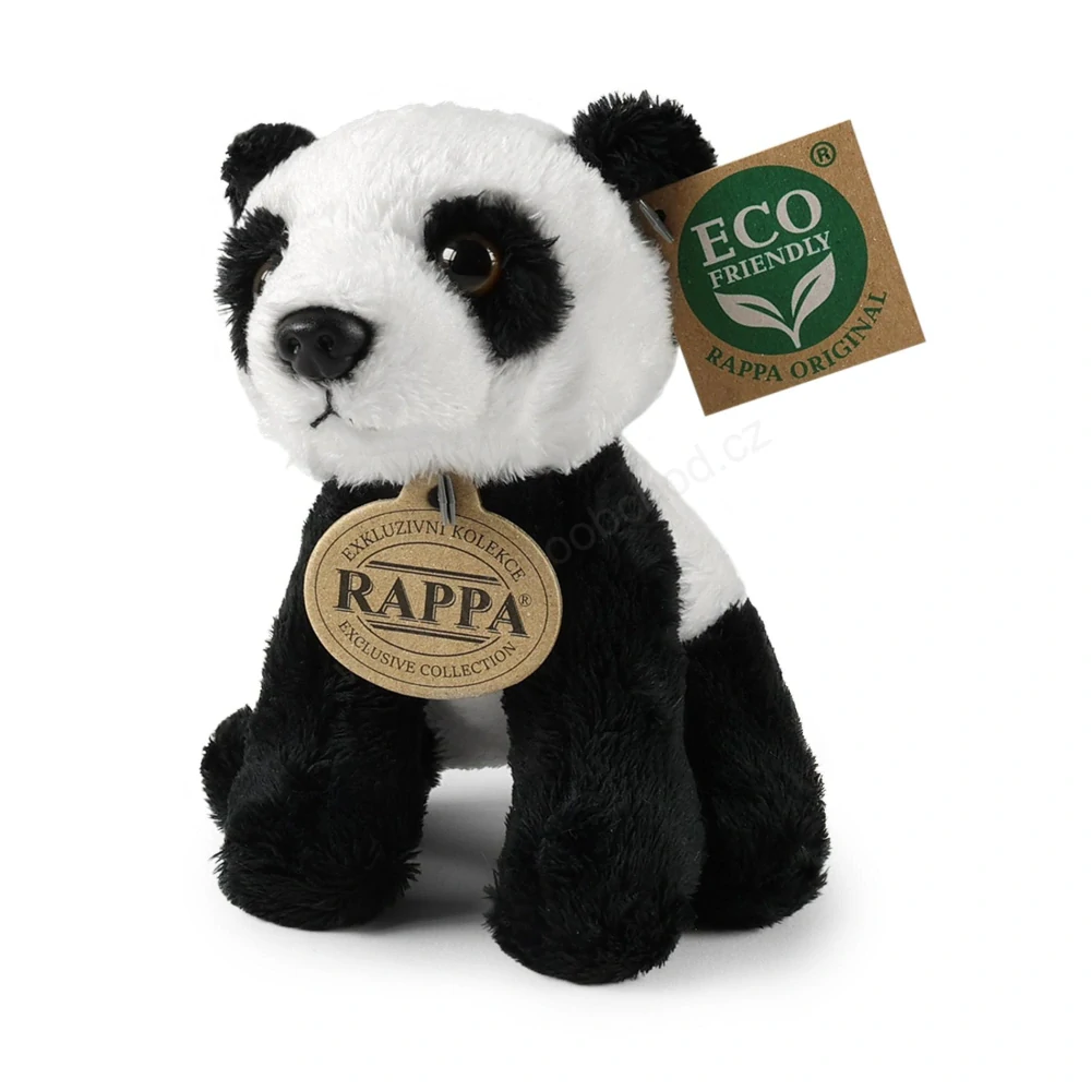 Plyšová panda sedící, 13 cm, ECO-FRIENDLY