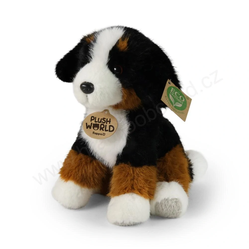 Plyšový pes bernský salašnický 20 cm, sedící ECO-FRIENDLY PLUSH WORLD