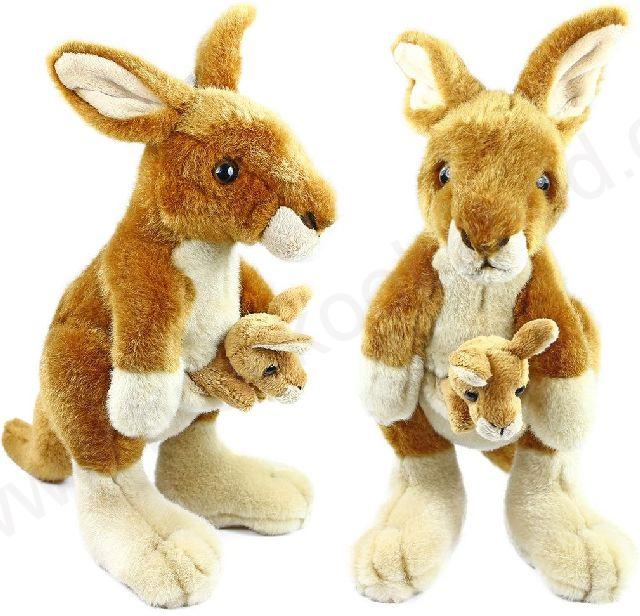 Plyšový KLOKAN s mládětem - 26 cm