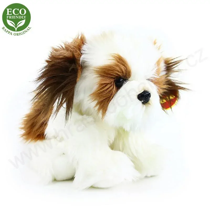 Plyšový pes SHIH-TZU sedící, 28 cm