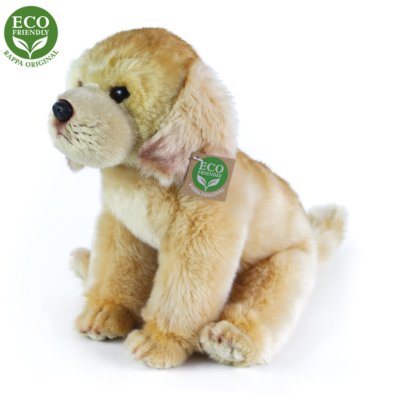 Plyšový pes retrívr / labrador sedící 27 cm ECO-FRIENDLY