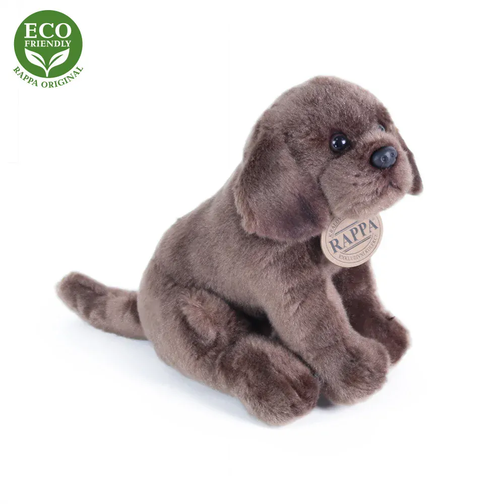 Plyšový pes labrador / retrívr sedící 20 cm ECO-FRIENDLY
