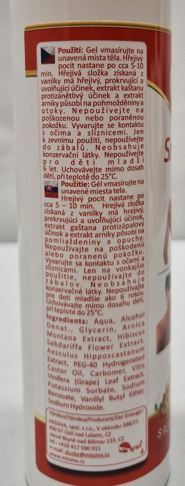 SNĚHURKA – hřejivý gel s kaštanem a arnikou