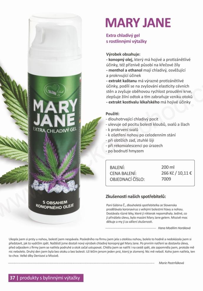 MARY JANE – extra chladivý gel s rostlinnými výtažky