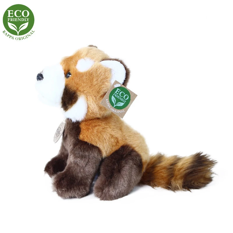 Plyšová PANDA červená sedící 18 cm ECO-FRIENDLY