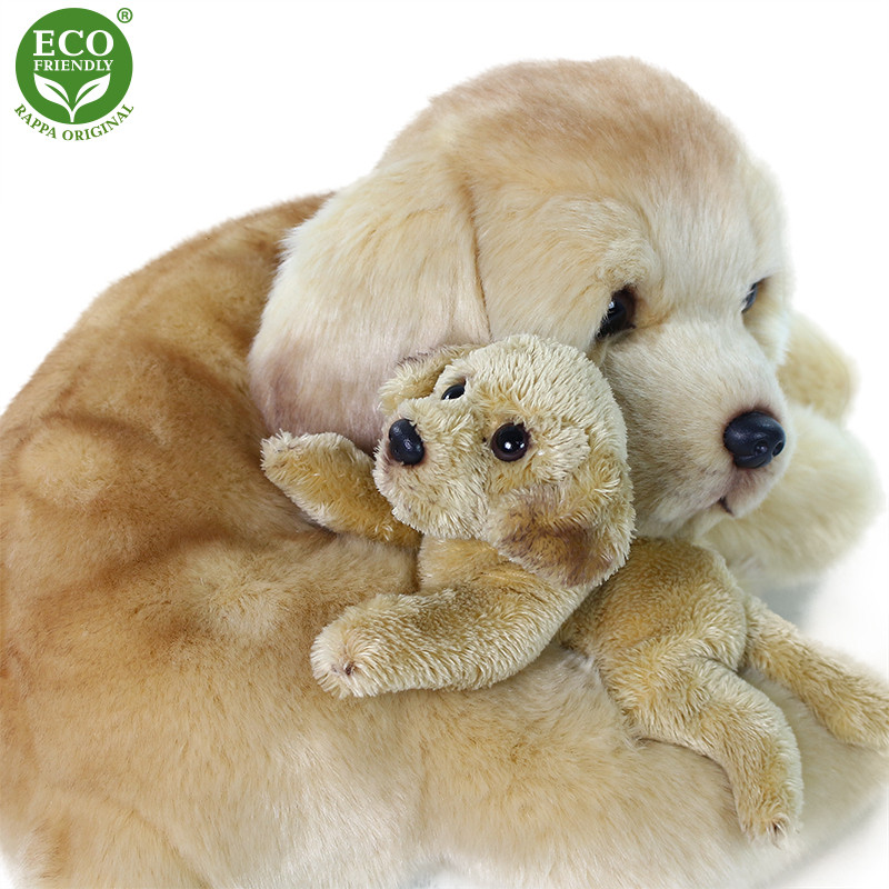 Plyšový labrador / retrívr 27 cm s mládětem II. ECO-FRIENDLY