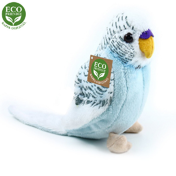 Plyšová andulka Vlnkovaná 2 druhy 12 cm ECO-FRIENDLY