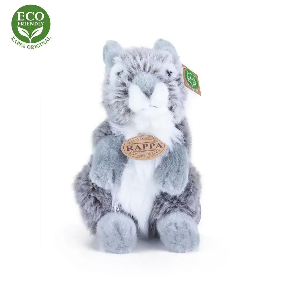 Plyšový králík / zajíc šedý sedící 20 cm ECO-FRIENDLY