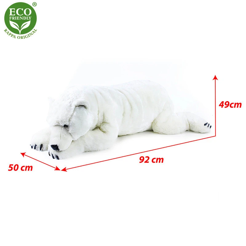 Plyšový velký lední medvěd ležící 109 cm ECO-FRIENDLY