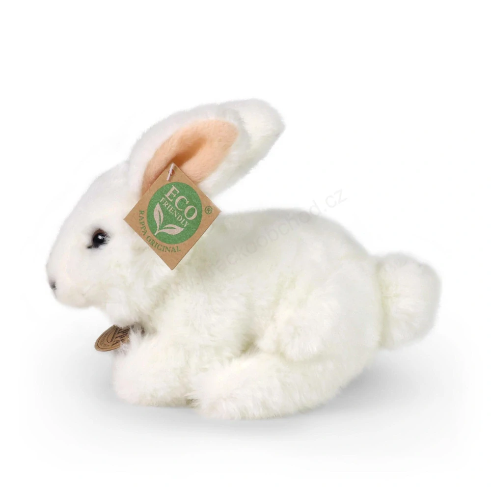 Plyšový králík bílý ležící 16 cm ECO-FRIENDLY