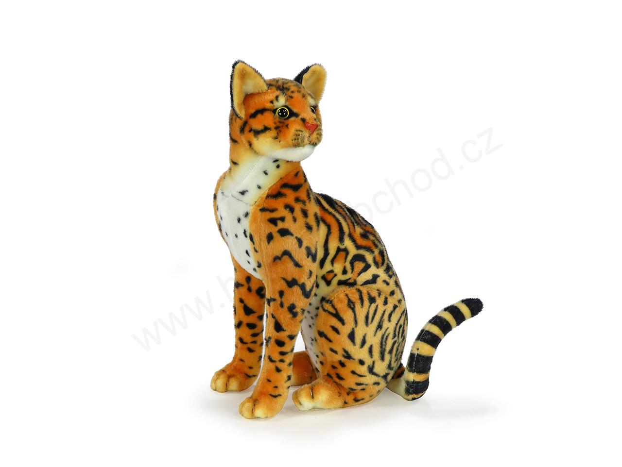 Plyšový OCELOT sedící 46 cm