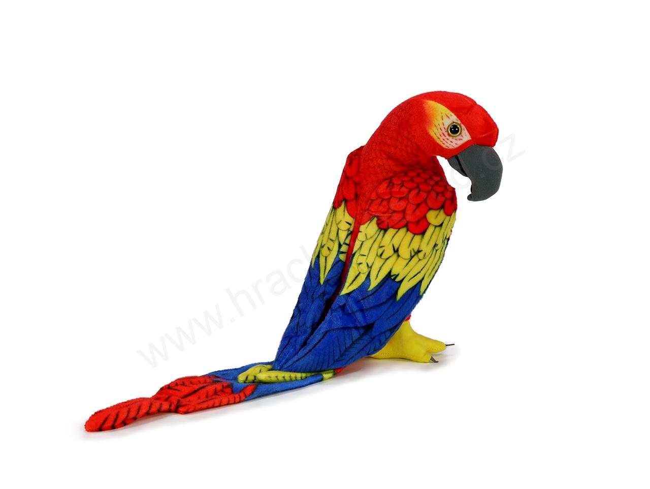 Plyšový papoušek ARA červený 40 cm