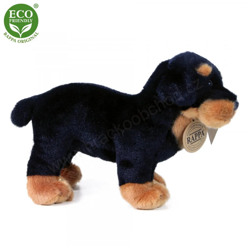 Plyšový pes rotvajler stojící 18 cm ECO-FRIENDLY