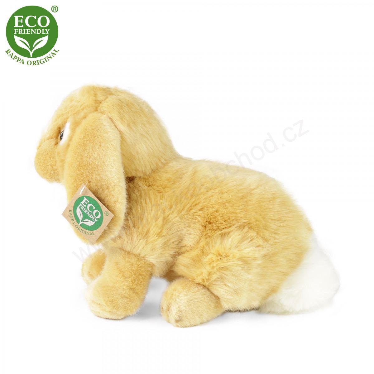 Plyšový králík hnědý, sedící 24 cm ECO-FRIENDLY