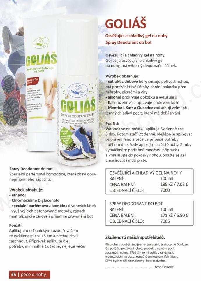Missiva GOLIÁŠ – Spray Deodorant do bot (100 ml)