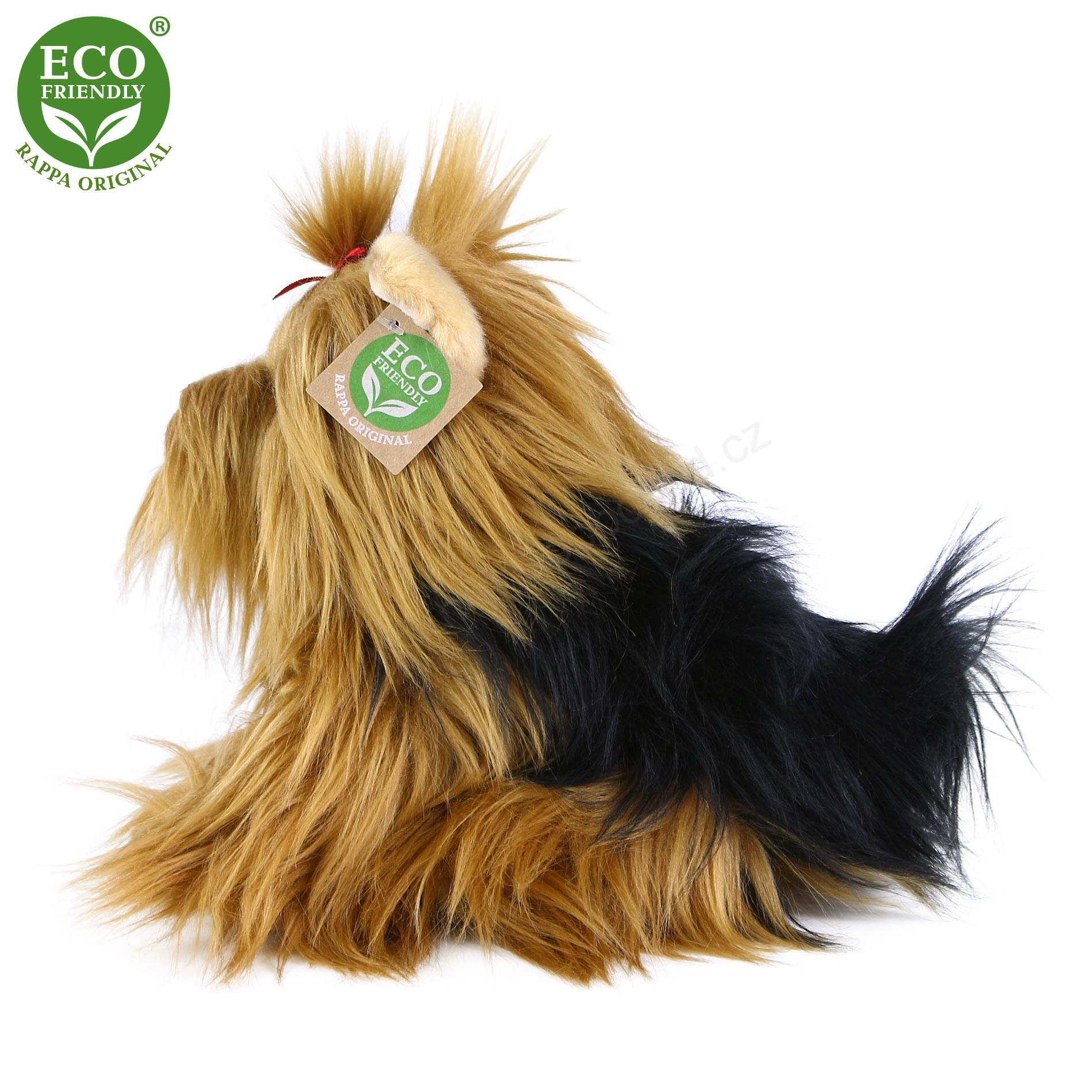 Plyšový pes jorkšírský teriér sedící 23 cm ECO-FRIENDLY