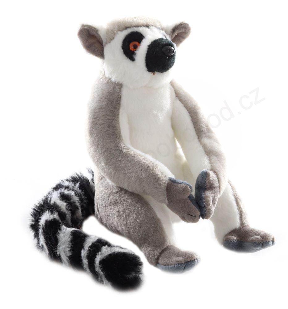 Plyšový Lemur 21 cm - ECO-FRIENDLY, se suchými zipy na tlapkách 