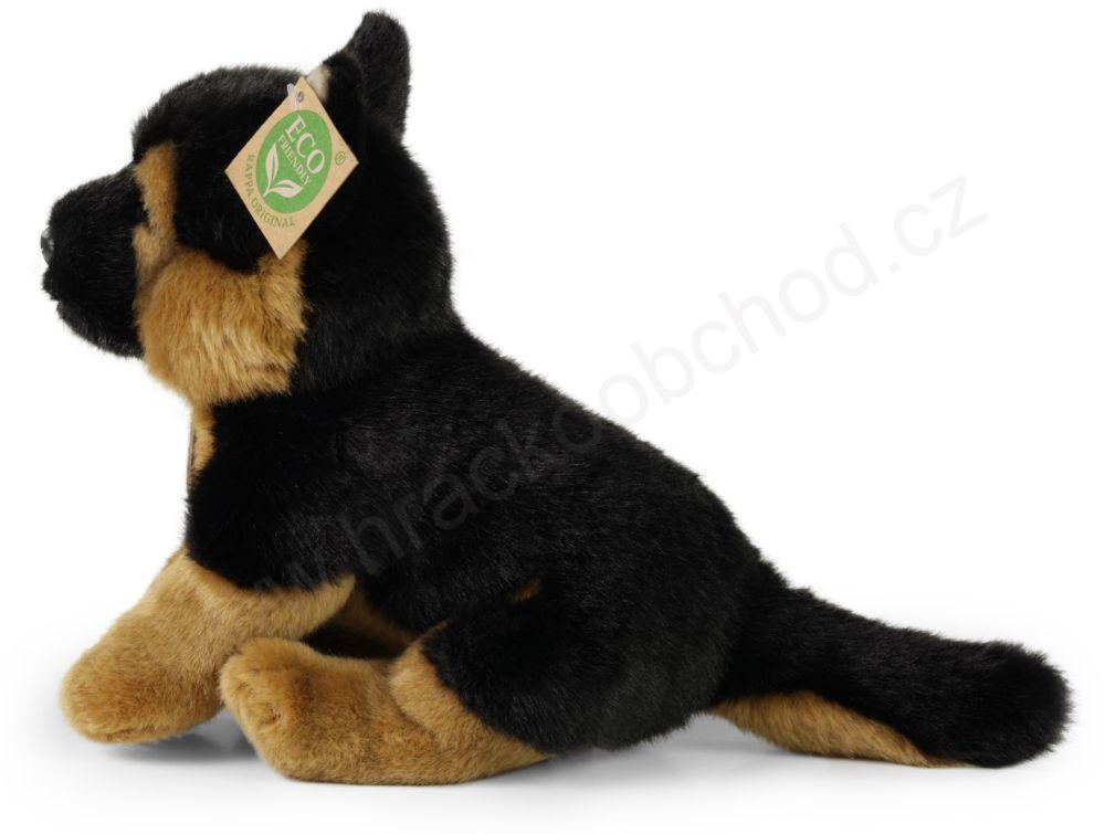 Plyšový pes ovčák / vlčák štěně, sedící 23 cm ECO-FRIENDLY