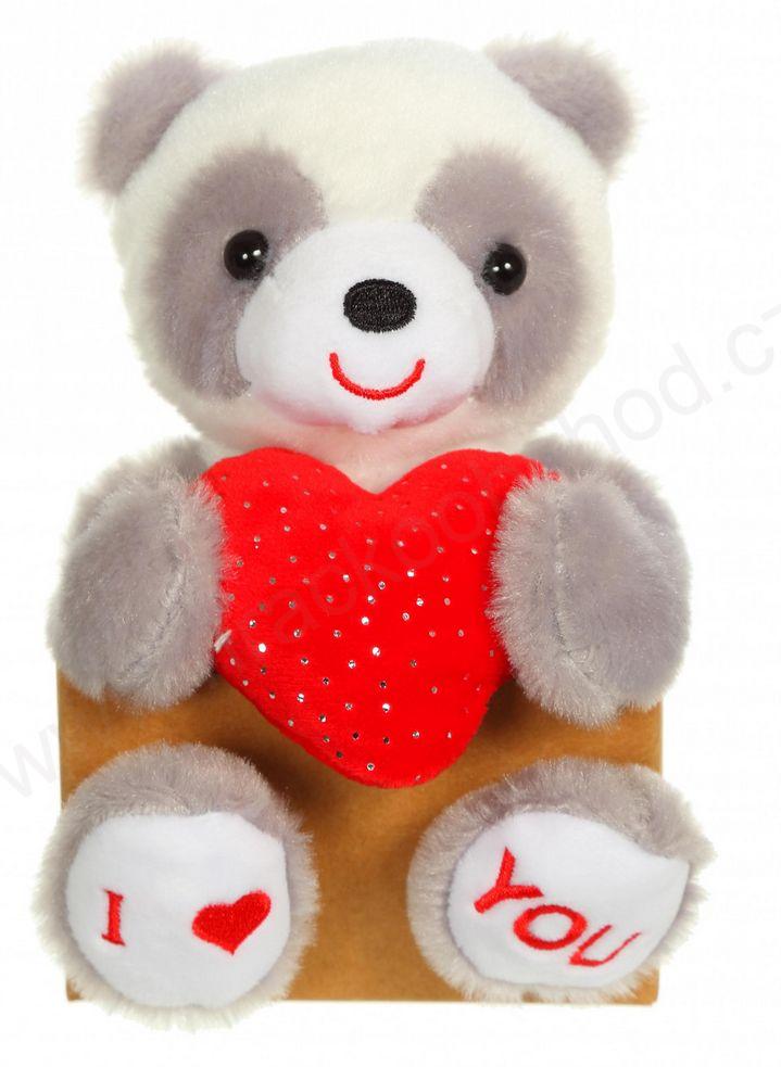 Plyšové zvířátko se srdíčkem, 15 cm