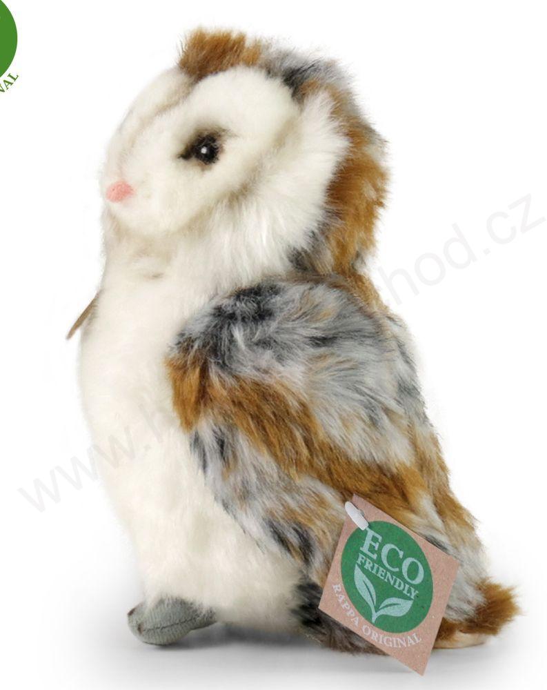 Plyšová sova pálená 17 cm ECO-FRIENDLY