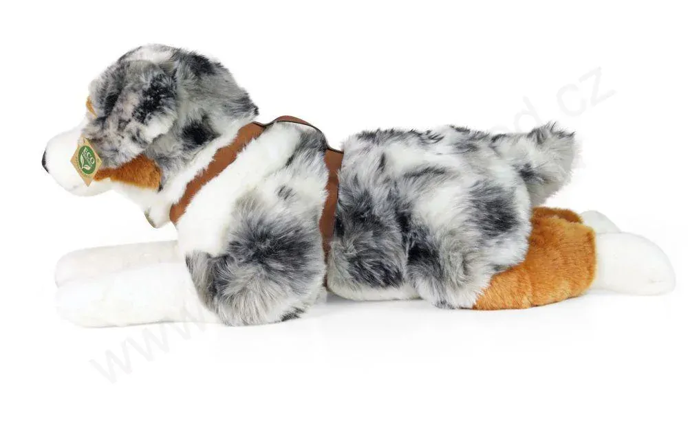 Plyšový pes australský ovčák ležící 61 cm ECO-FRIENDLY