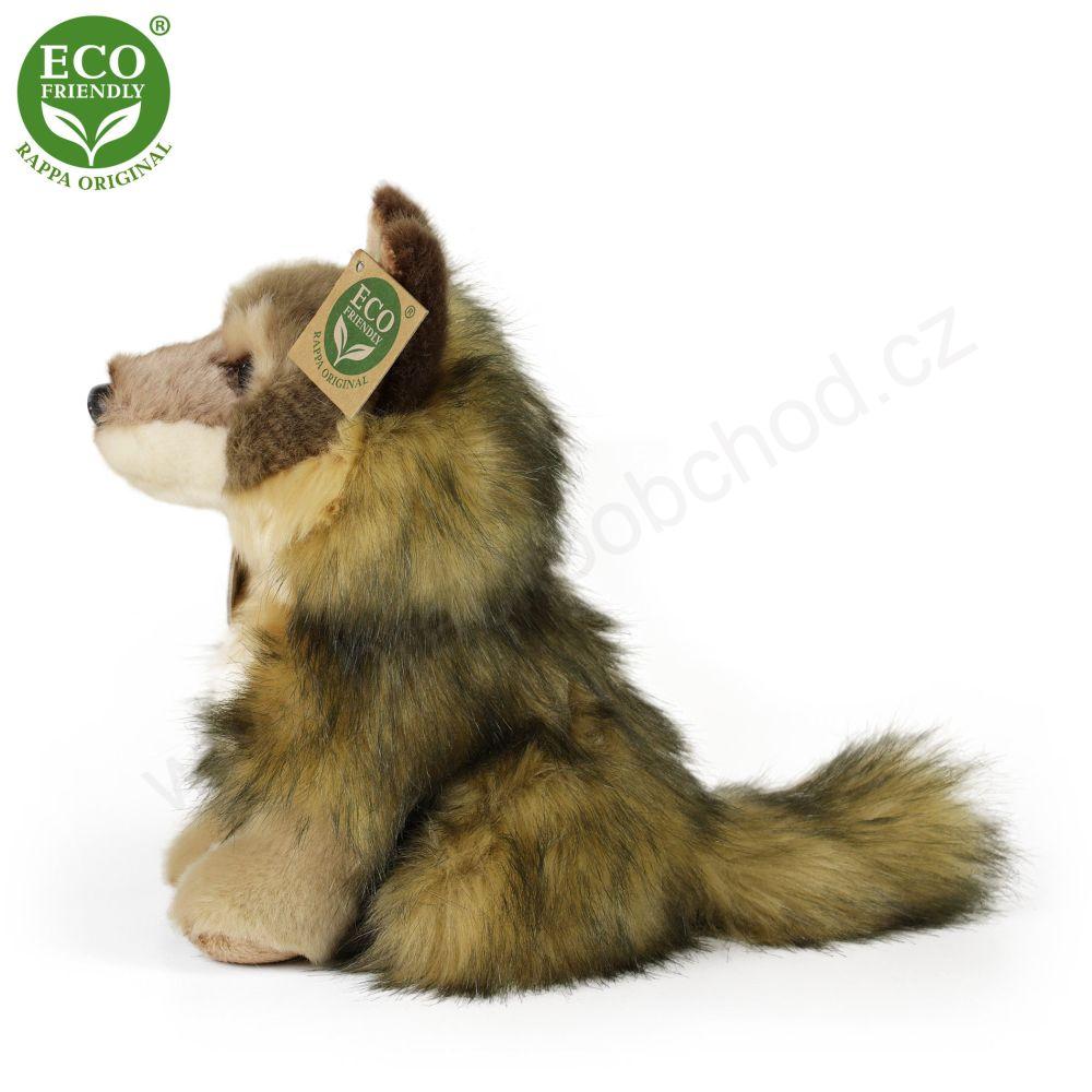 Plyšový KOJOT - VLK - VLČÁK  sedící, 20 cm