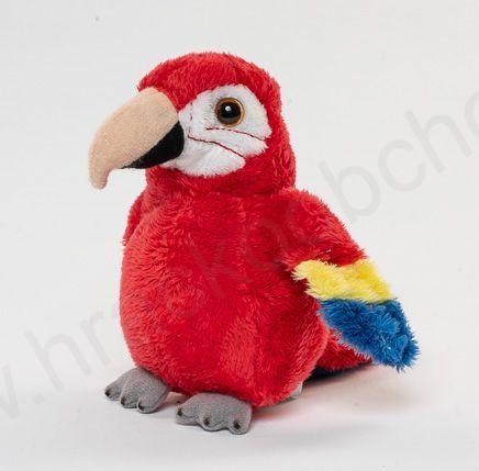 Plyšový papoušek Ara 14 cm ( 2 druhy) ECO-FRIENDLY