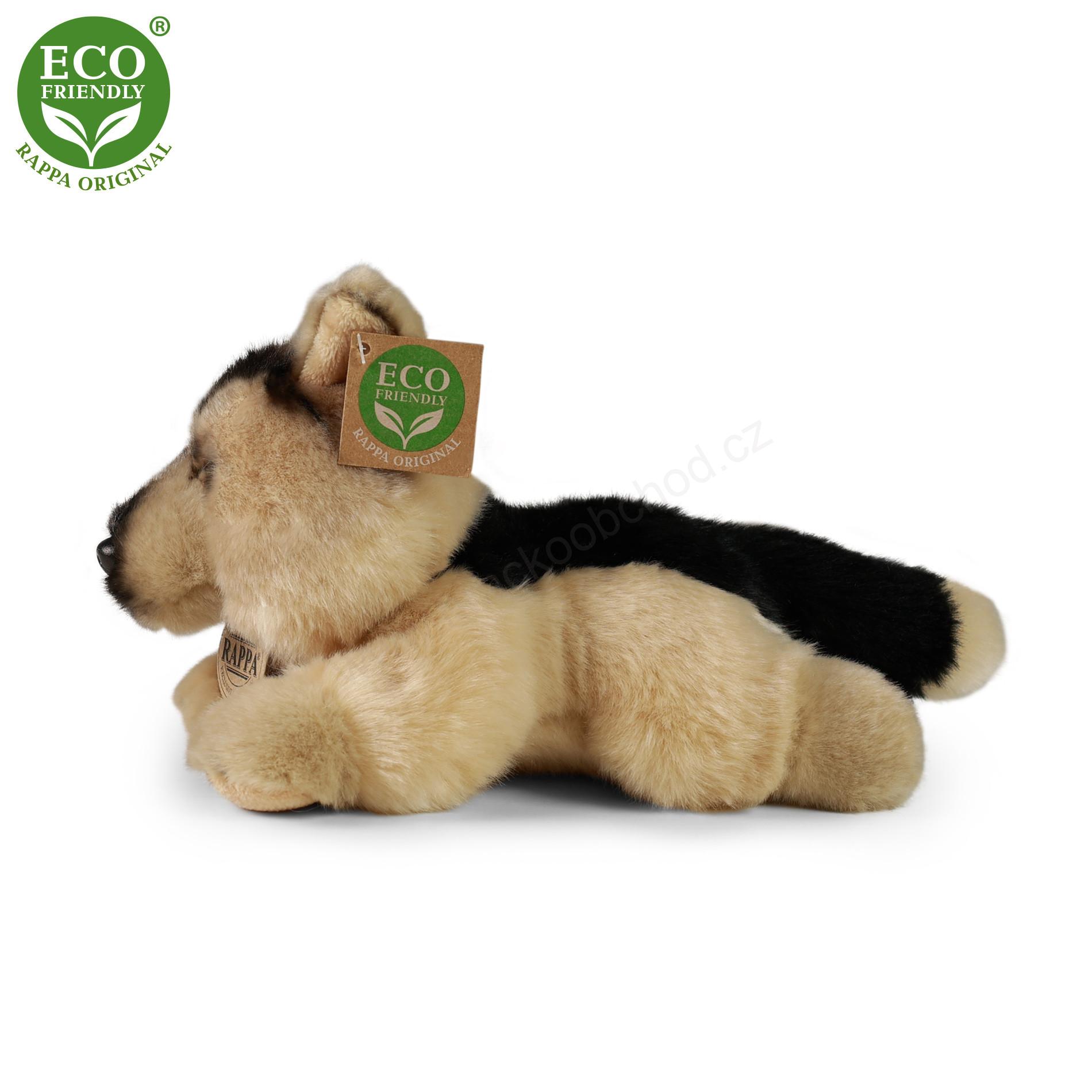 Plyšový vlčák / německý ovčák pes ležící 20 cm ECO-FRIENDLY